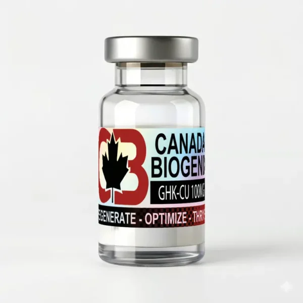 GHK-Cu 100 mg copper peptide research vial from Canada Biogenix