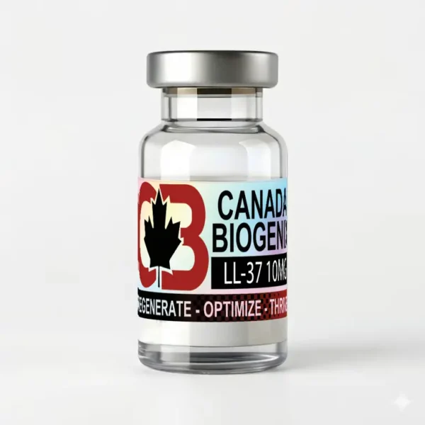 LL-37 5 mg antimicrobial peptide research vial from Canada Biogenix